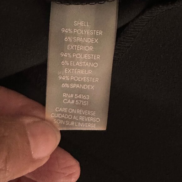 Calvin Klein Size 16 Elegant Stretch Belted Jumpsuit Gold Chain Neck Black - Picture 8 of 8